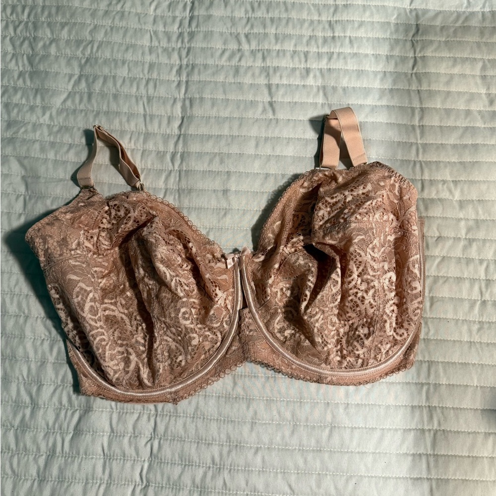 Lace Underwire Bra in Beige